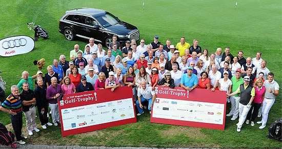 Startklar: die 84 Spieler der 12. TOP Magazin Golf Trophy 2015  ©Foto: Günther Reisp 